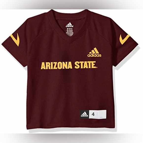 NWT [Adidas] Arizona State ASU Sun Devils NCAA Football Jersey Little Kids M 5/6 - Picture 2 of 9